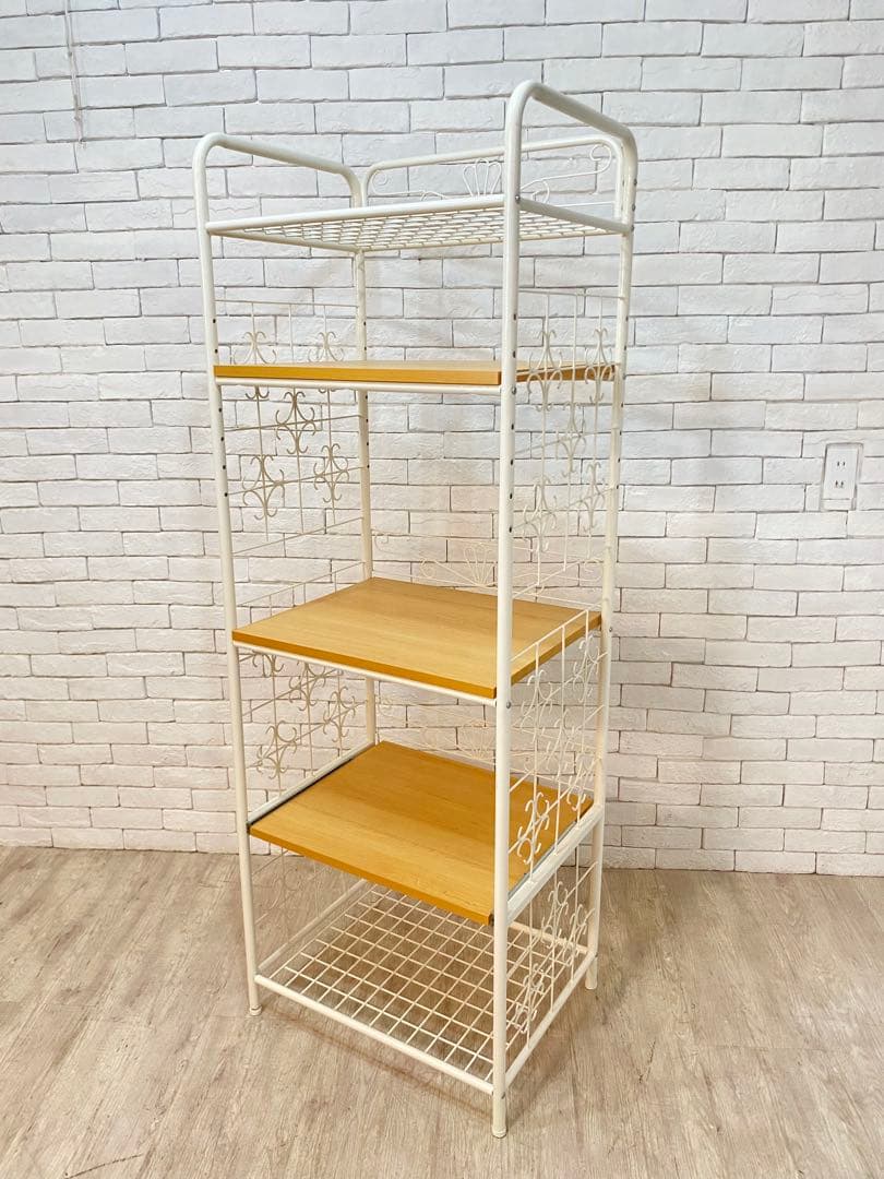 【東京都内23区配送無料】ベルメゾン　アイアン　キッチン　ラック　棚　収納　陳列