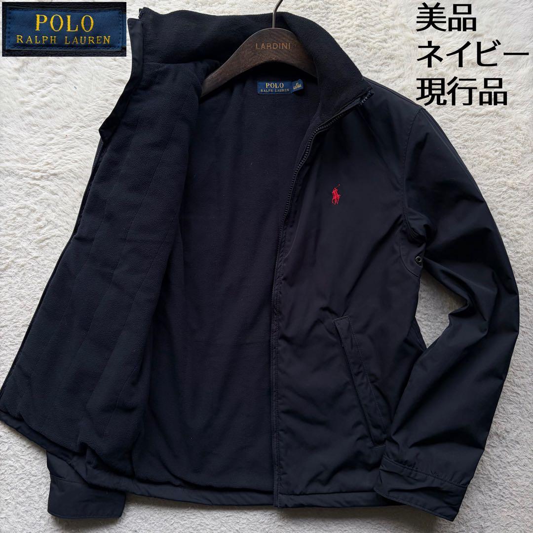 美品✨ポロラルフローレン 中綿ブルゾン ポニー刺繍 フード ネイビー M 現行品