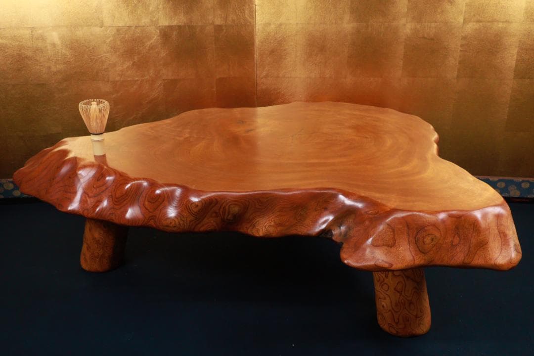 欅製　ちゃぶ台　テーブル　飾台　天板極厚9㎝ BE907