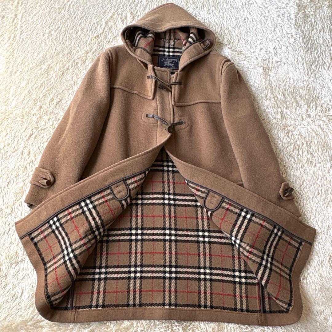 希少　BURBERRYバーバリー　ダッフルコート ノバチェック 英国製　ベージュ