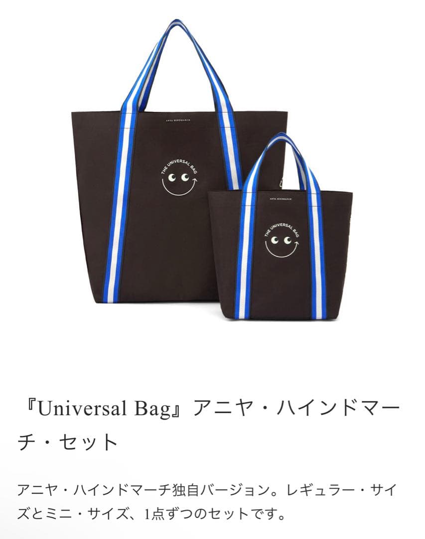 専用*アニヤハインドマーチ ユニバーサルバッグ エコバッグ 大小2点セット