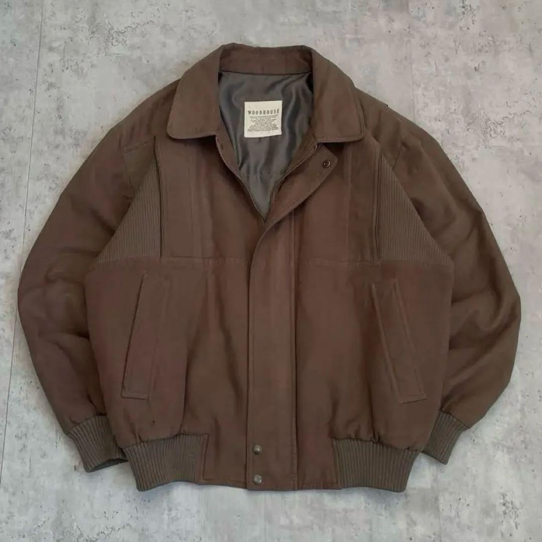 vintage ブルゾンジャケット 短丈 スエード調 アメカジ シティーボーイ