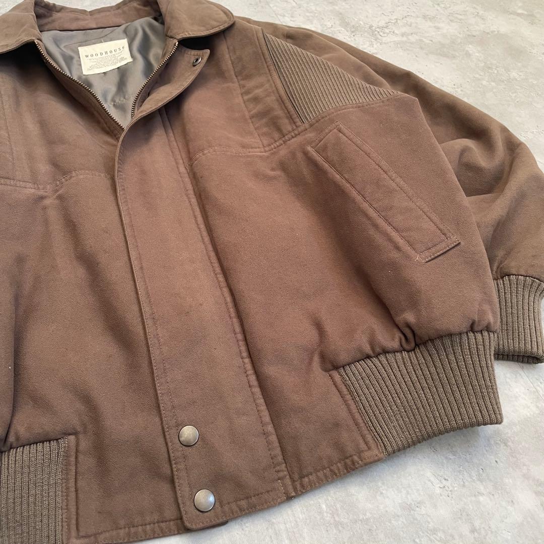 vintage ブルゾンジャケット 短丈 スエード調 アメカジ シティーボーイ