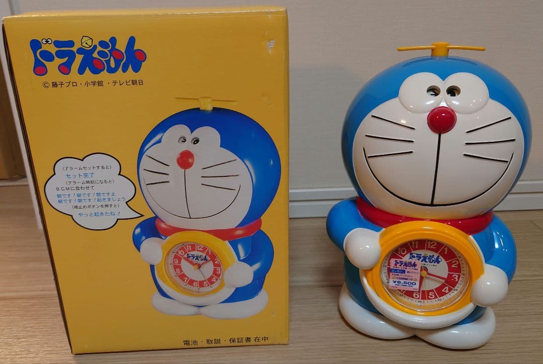 未使用品】SEIKO 昭和レトロ 当時物 ドラえもん 目覚まし時計 大山
