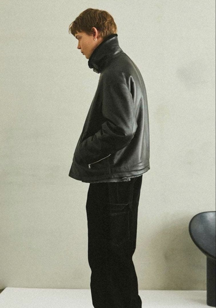 OPENING ACT 本革 リアルレザームートンハイネックジャケット - メルカリ