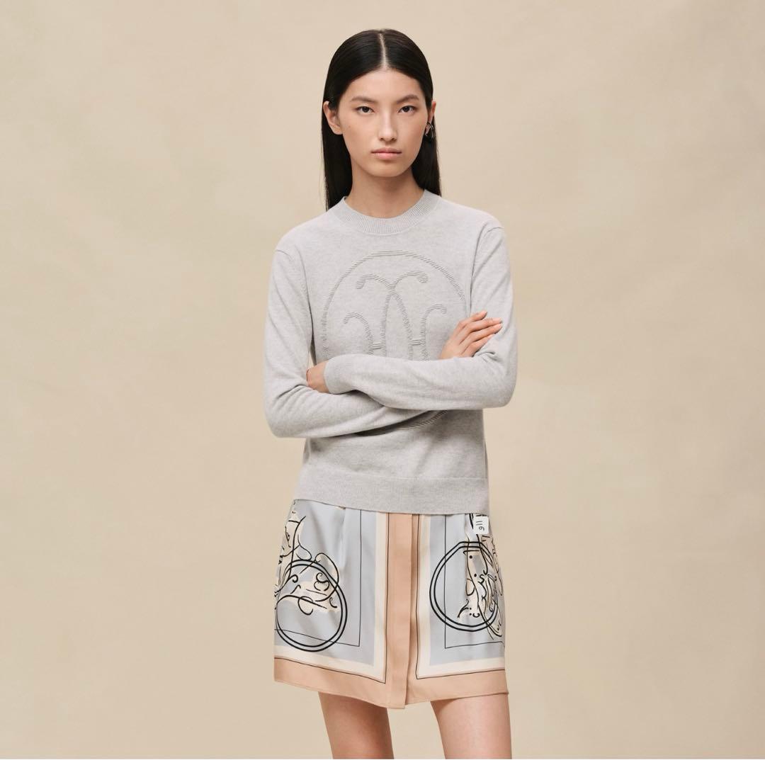 【新品】HERMES エルメス ロングスリーブニット Hリフト