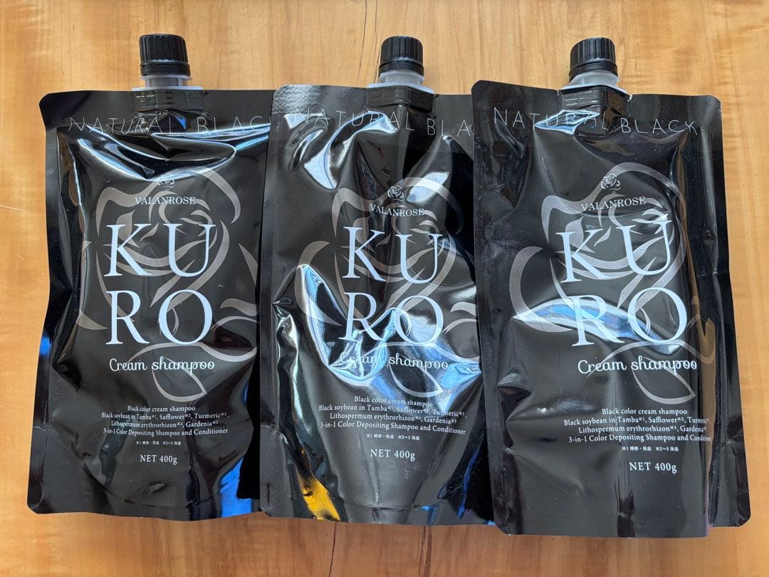 VALANROSE KURO Cream shampoo ブラック３個セット