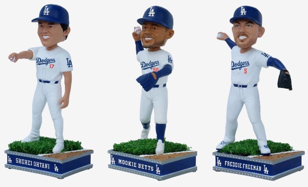 MVPトリオ！ 大谷翔平、ムーキー・ベッツ、フレディ・フリーマン　ボブルヘッドす