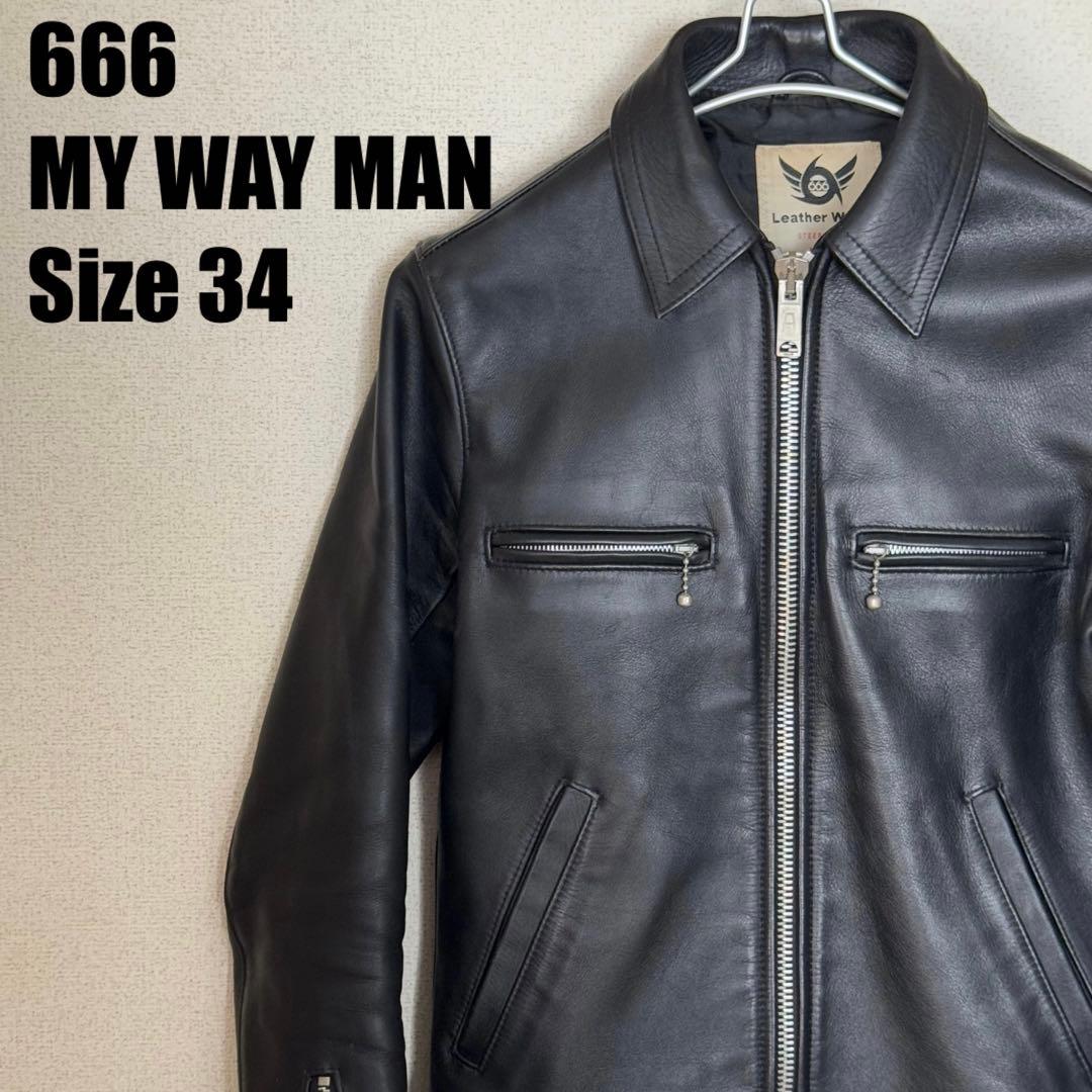 666 英国製 MY WAY MAN シングルライダースジャケット シドジャン