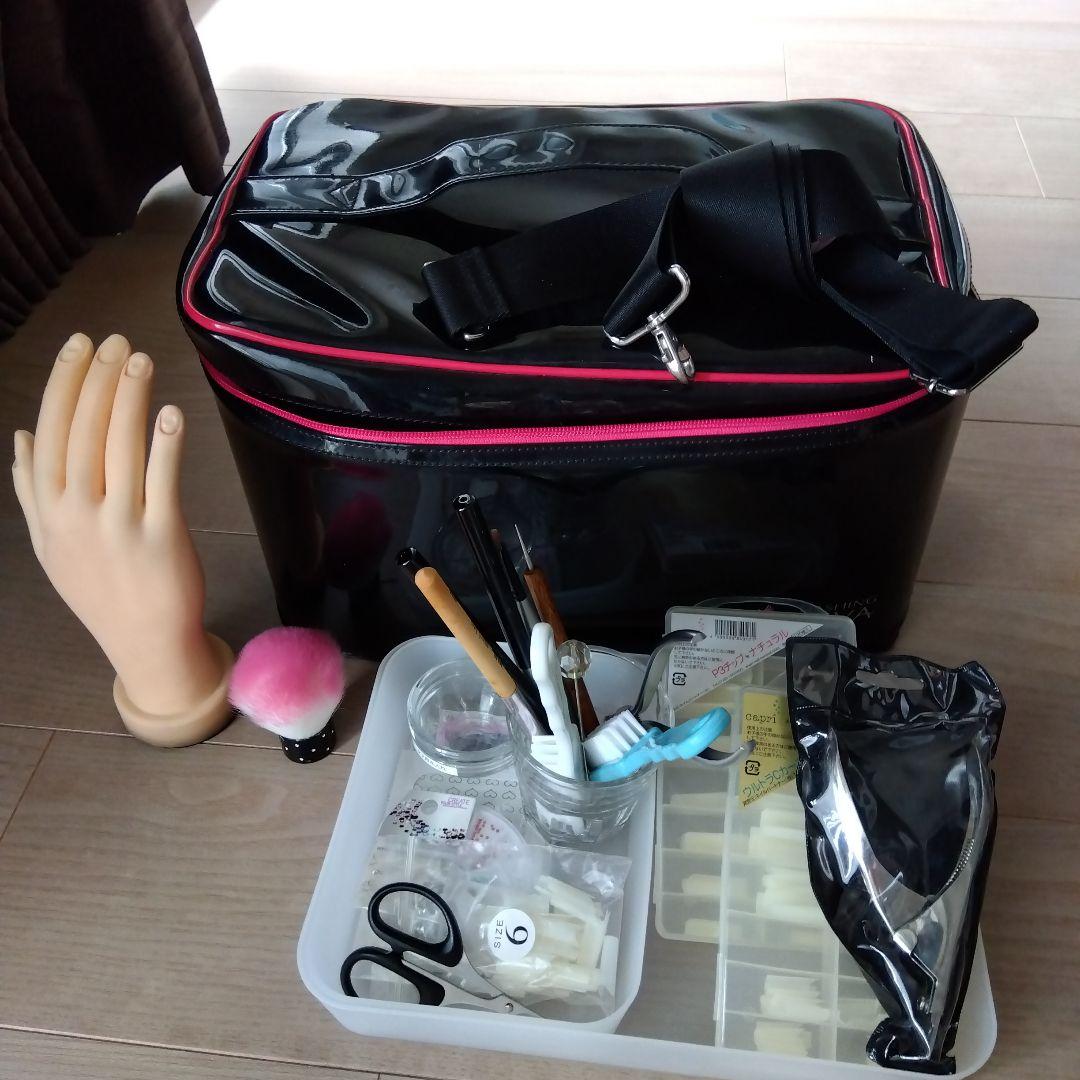 ネイルアート用具セット 黒とピンク