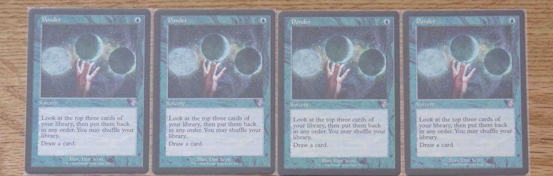 思案　旧枠　英語　４枚セット EX+]思案/Ponder《英語》【WHO】