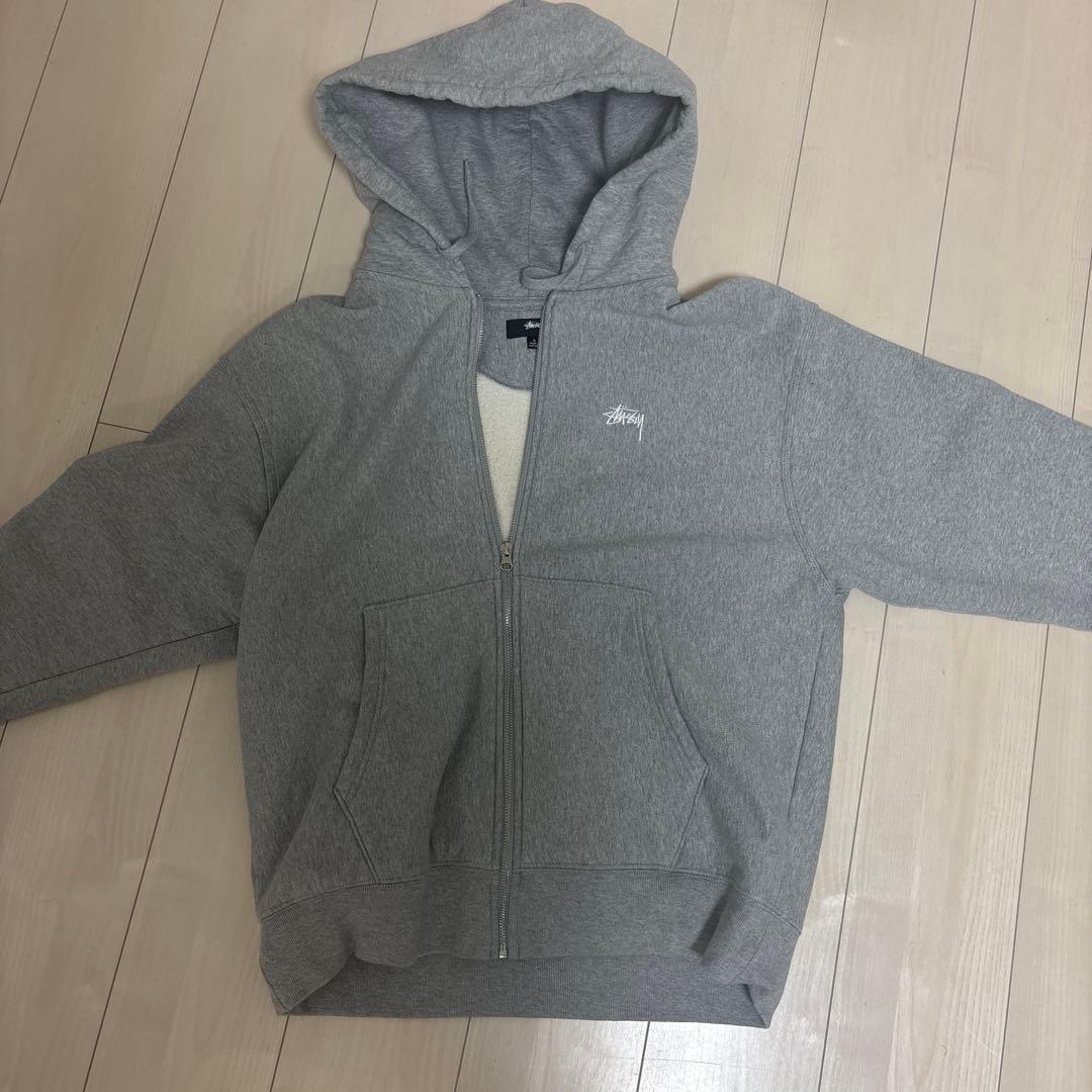 Stussy ステューシー stussy グレー パーカー ジップパーカー
