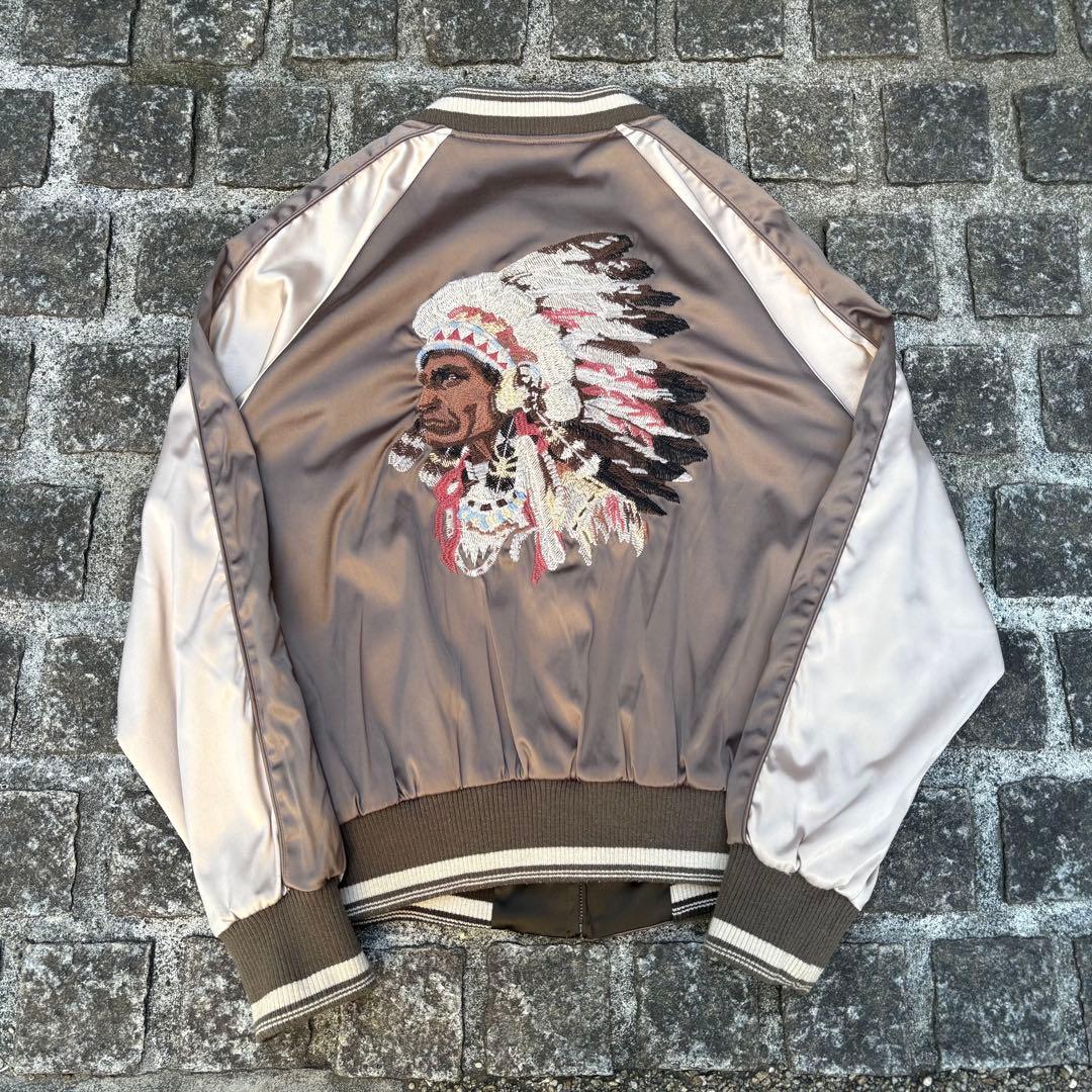 一点物 ヴィンテージゴア リバーシブル 刺繍 スカジャン