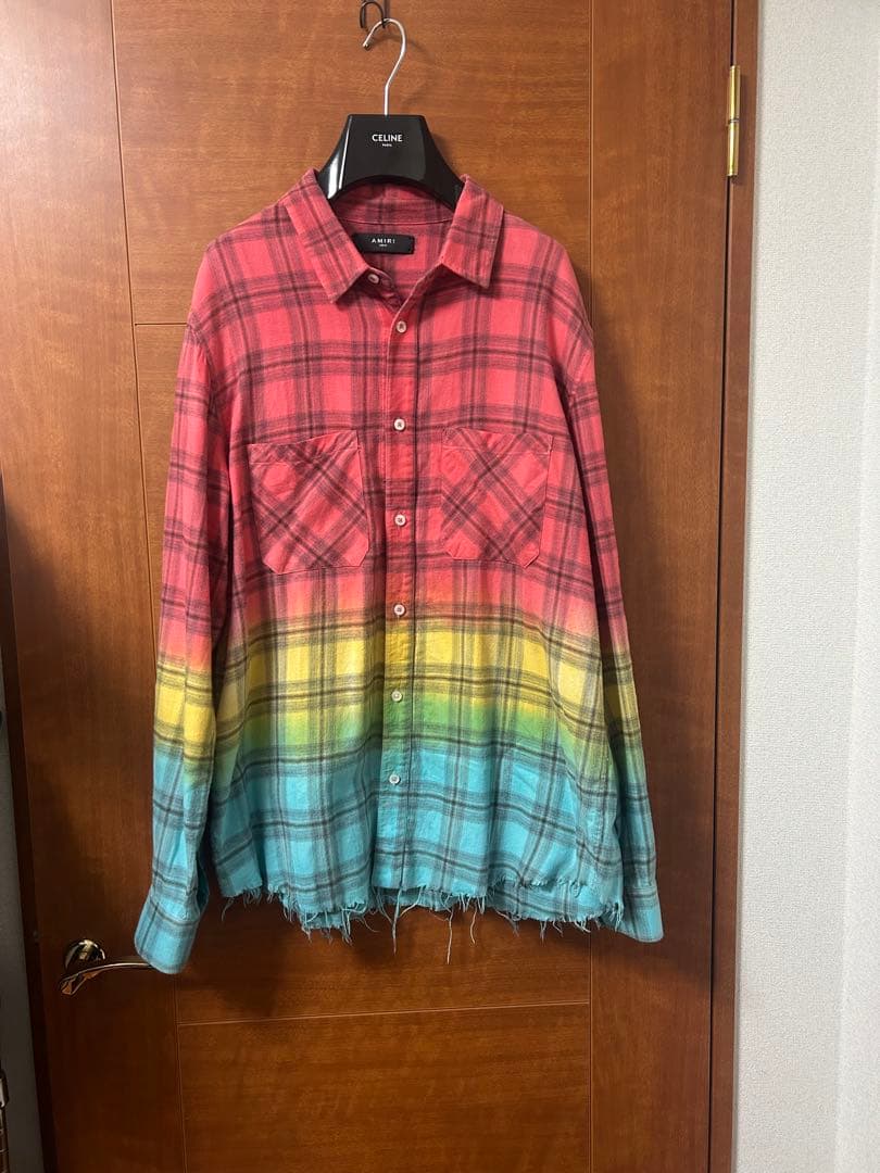 カ*ネ様 アミリ　AMIRI チェック　長袖　シャツ　希少
