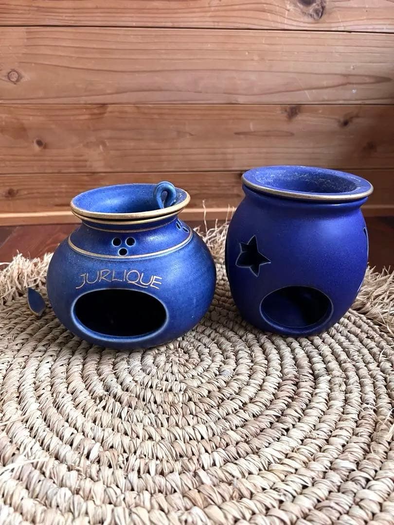 アンティーク♪ジュリーク・アロマポット2個セット アロマポット 陶器 おしゃれ キャンドルホルダー 北欧 アンティーク