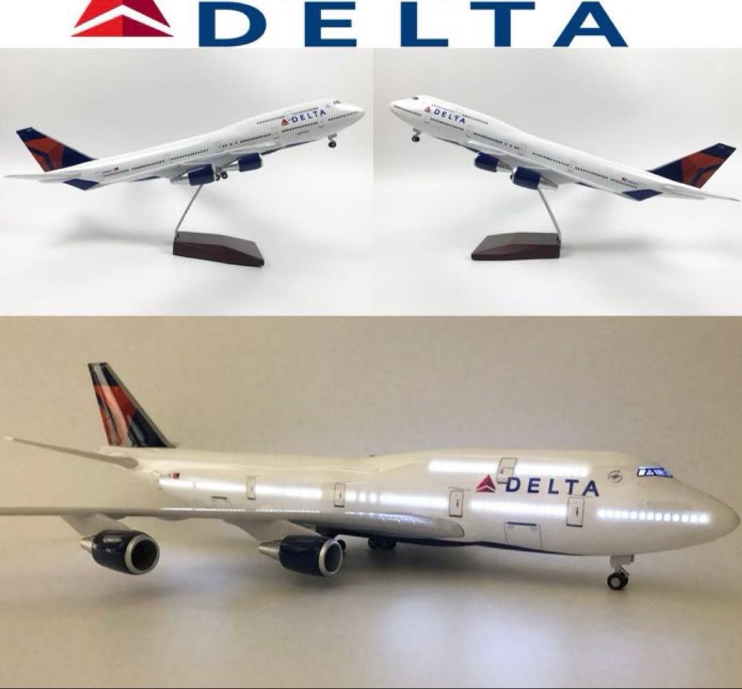 デルタ航空 B747 LED発光 1/160 DELTA モデル 46cm