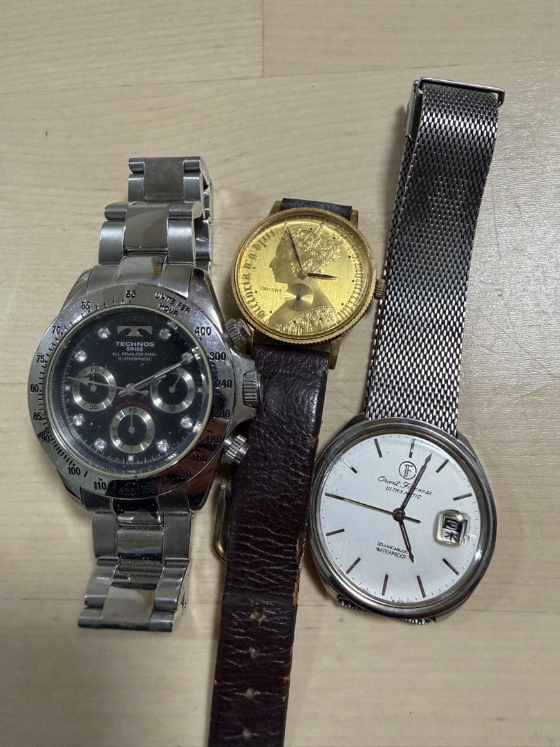 オリエント、テクノス時計3点セット！