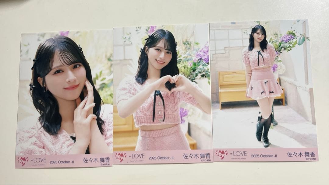 佐々木舞香 イコラブ =LOVE 生写真 ピンクニット ラブソングに襲われる