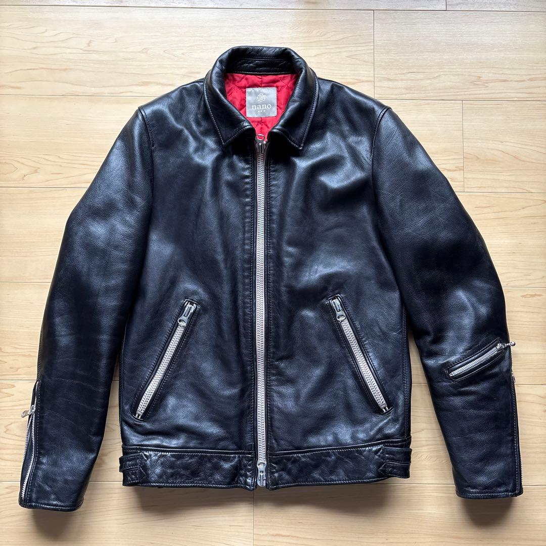 ナノユニバース　シングルライダースジャケット　M