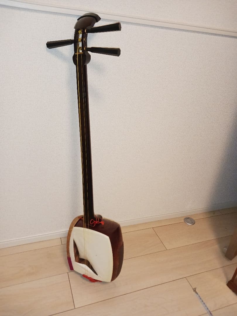 最高級津軽三味線 福林K9刻印　紅木　トチあり　金細　二本溝　購入価格150万円