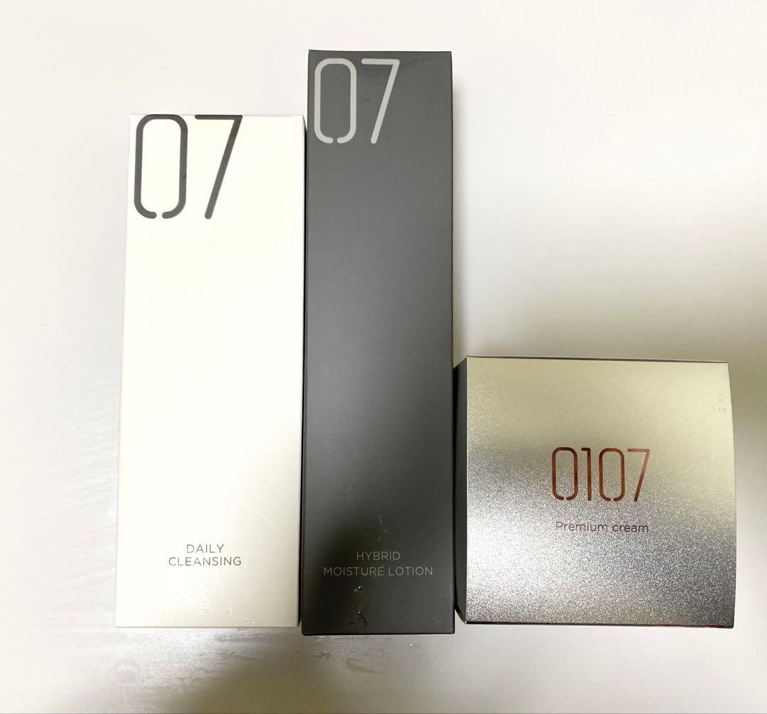 0107 デイリークレンジング、化粧水、プレミアムクリーム