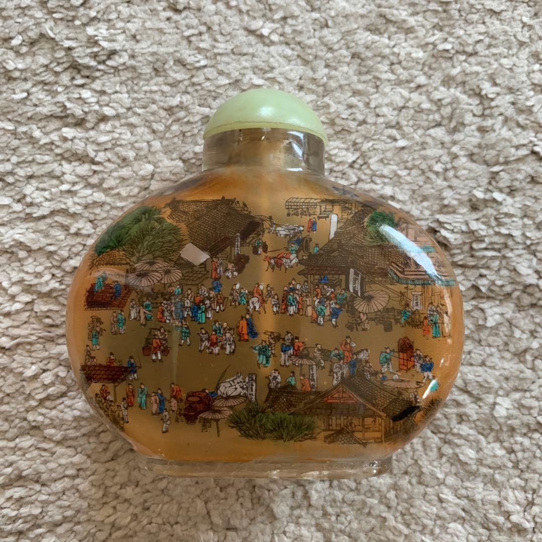 値下げ 鼻煙壺（びえんこう） 中国街の図 - メルカリ