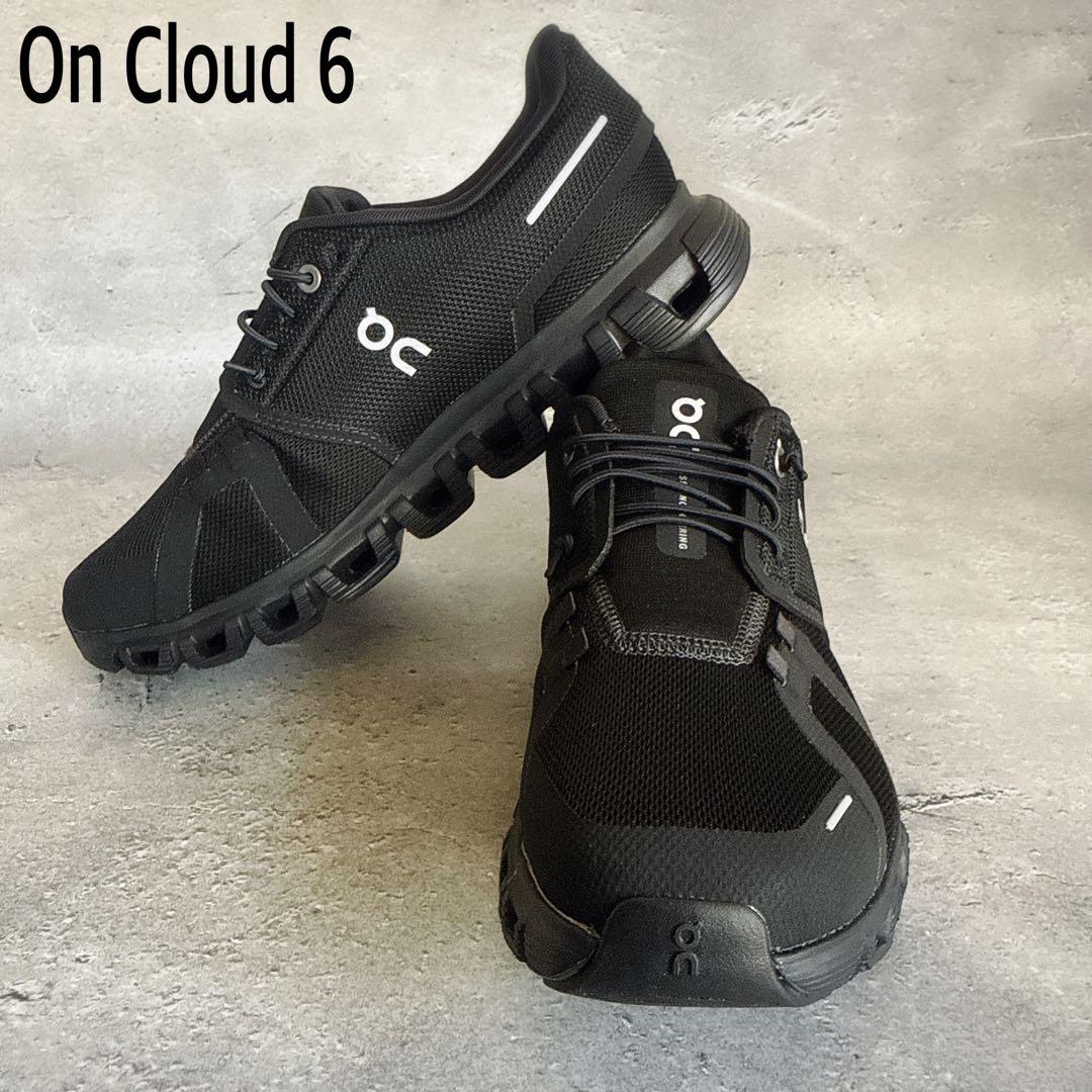 未使用級　On Cloud 6 スニーカー　ランニング ブラック　黒　25cm