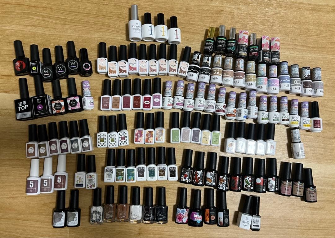 多色ジェルネイルセットまとめ売り124本 Carey カラージェル 160色 コンプリートセット ジェルネイル ネイル 全