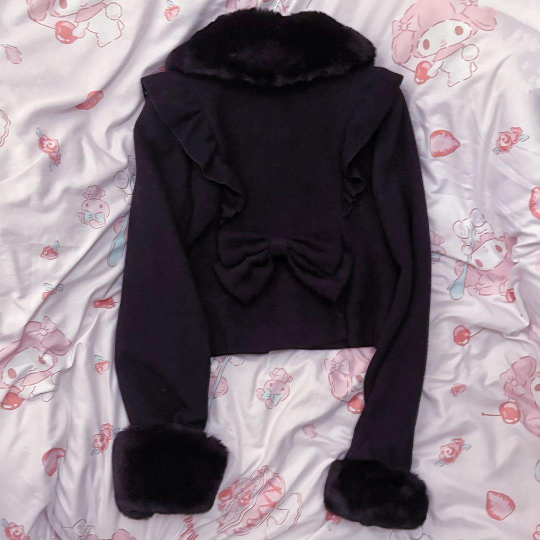 ノエミー NOÉMIEお嬢さんワッフルショートコート ブラック Mサイズ