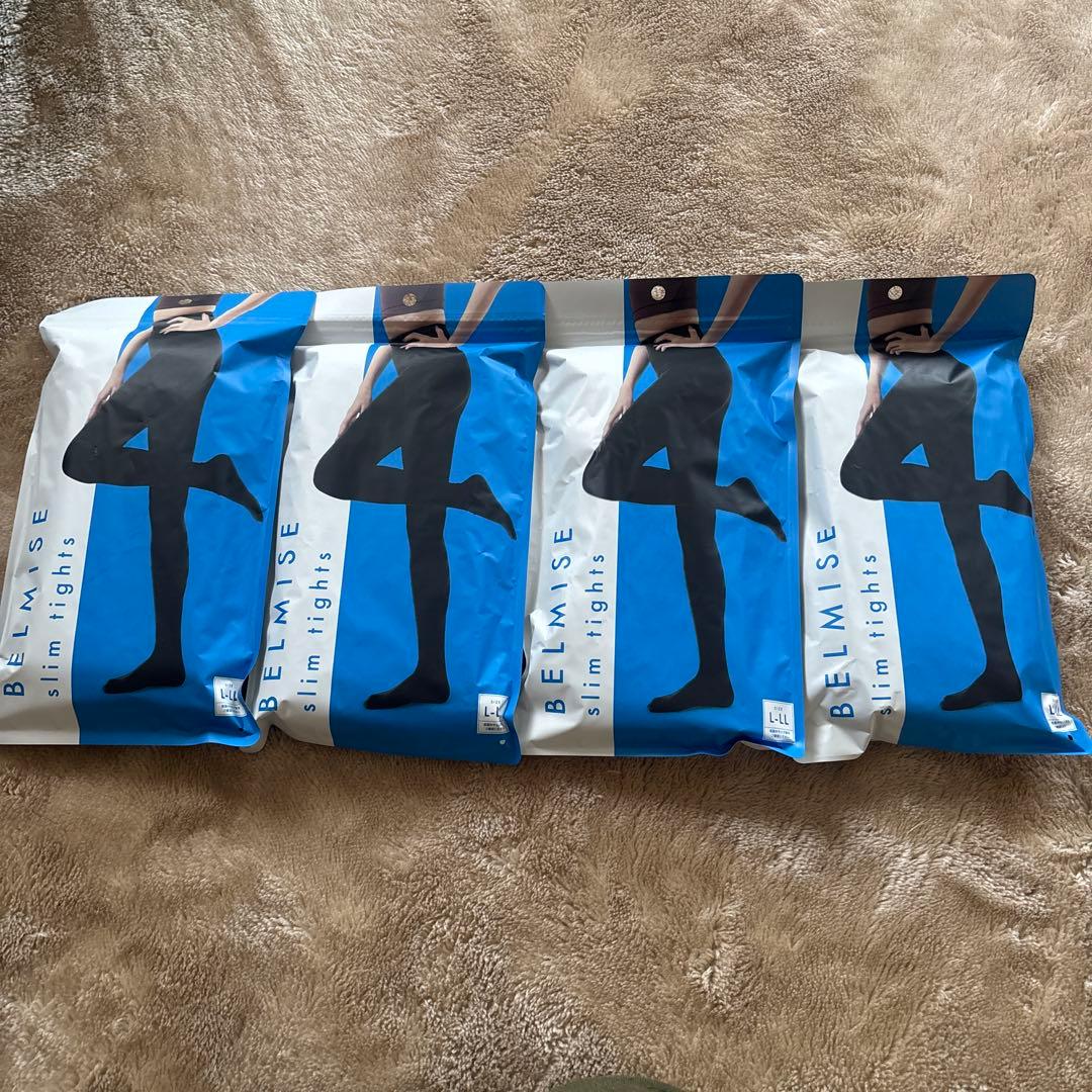 BELMISE L-LLスリムタイツ ブラック 4枚セット　バラ売り可