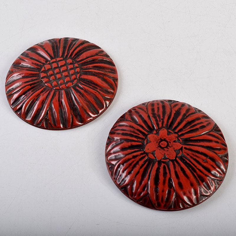 茶道具 剔紅 堆朱 花彫香合 時代箱 V 9267 - メルカリ