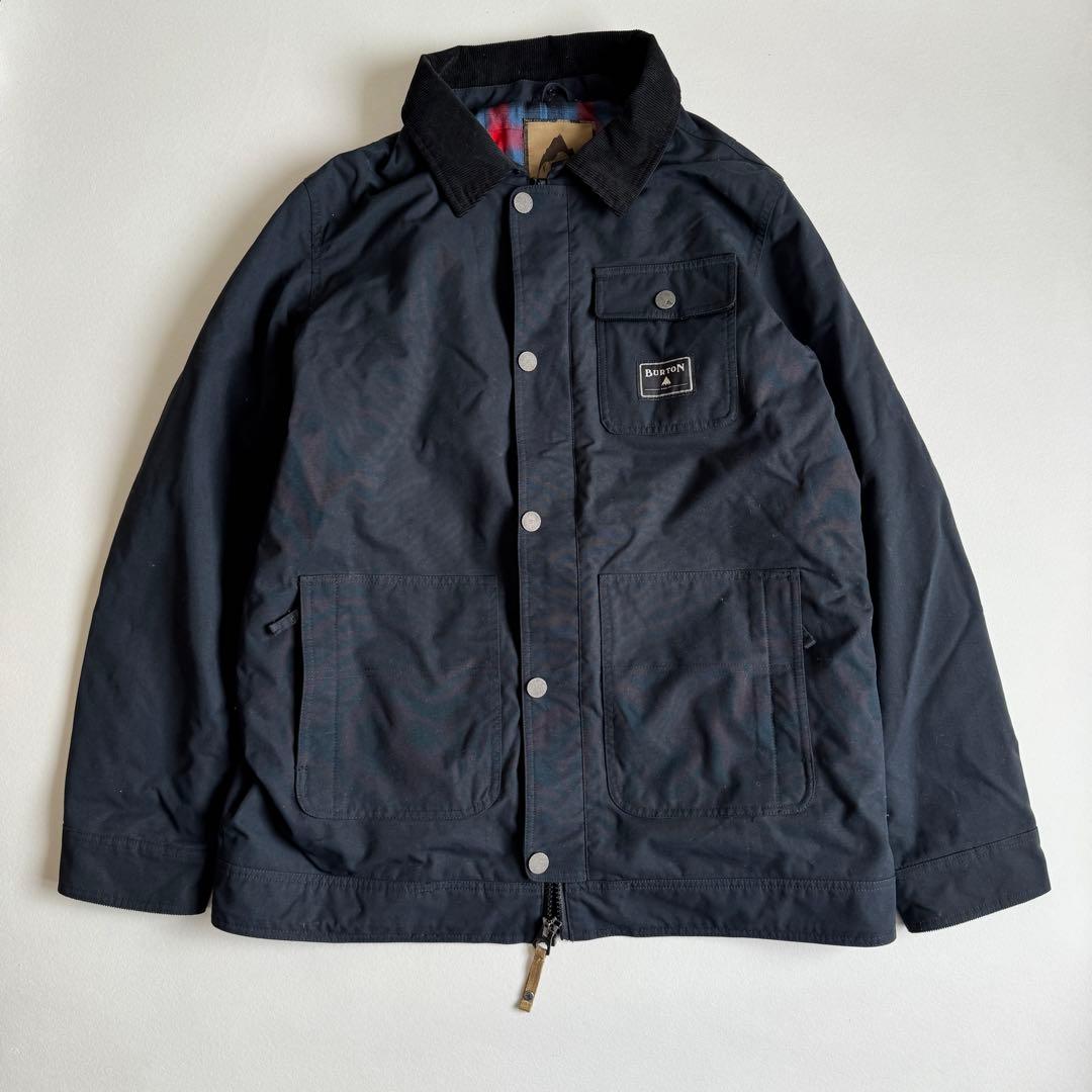 Burton バートン コーデュロイ襟 裏地チェック柄 スノーボード スノボ L
