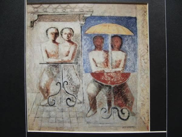 Campigli、The Cafe、希少画集画、新品額付
