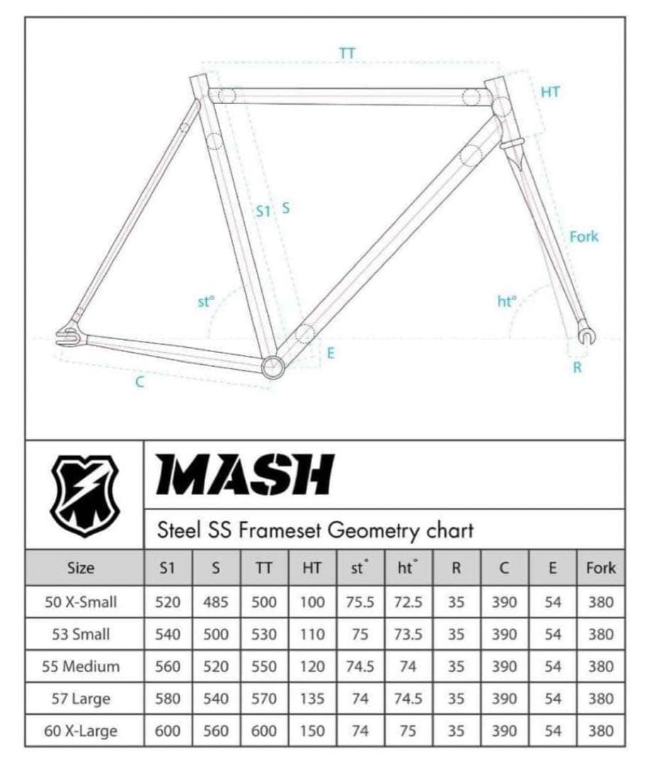 MASH STEEL kuwahara E.T.OLD BMX MTBブルーラグ