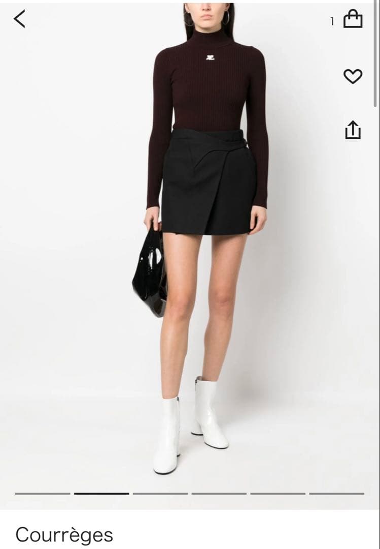 未使用に近い】Courrèges クレージュバーガンディセーターS - メルカリ