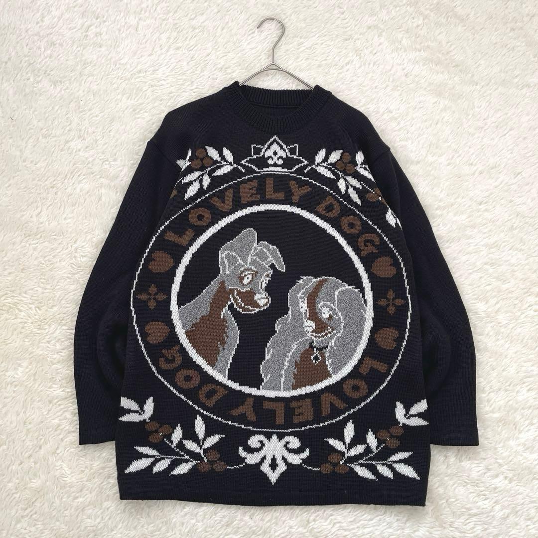 美品】ディズニー ニット セーター わんわん物語 日本製 - メルカリ