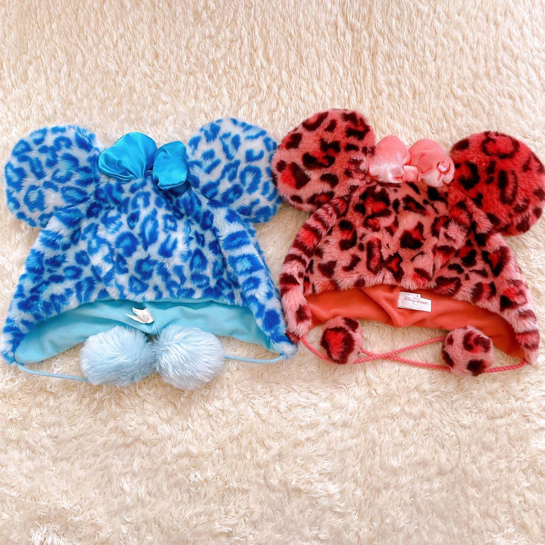 ディズニー ファンキャップ ヒョウ柄帽子 ブルー ピンク レア - メルカリ