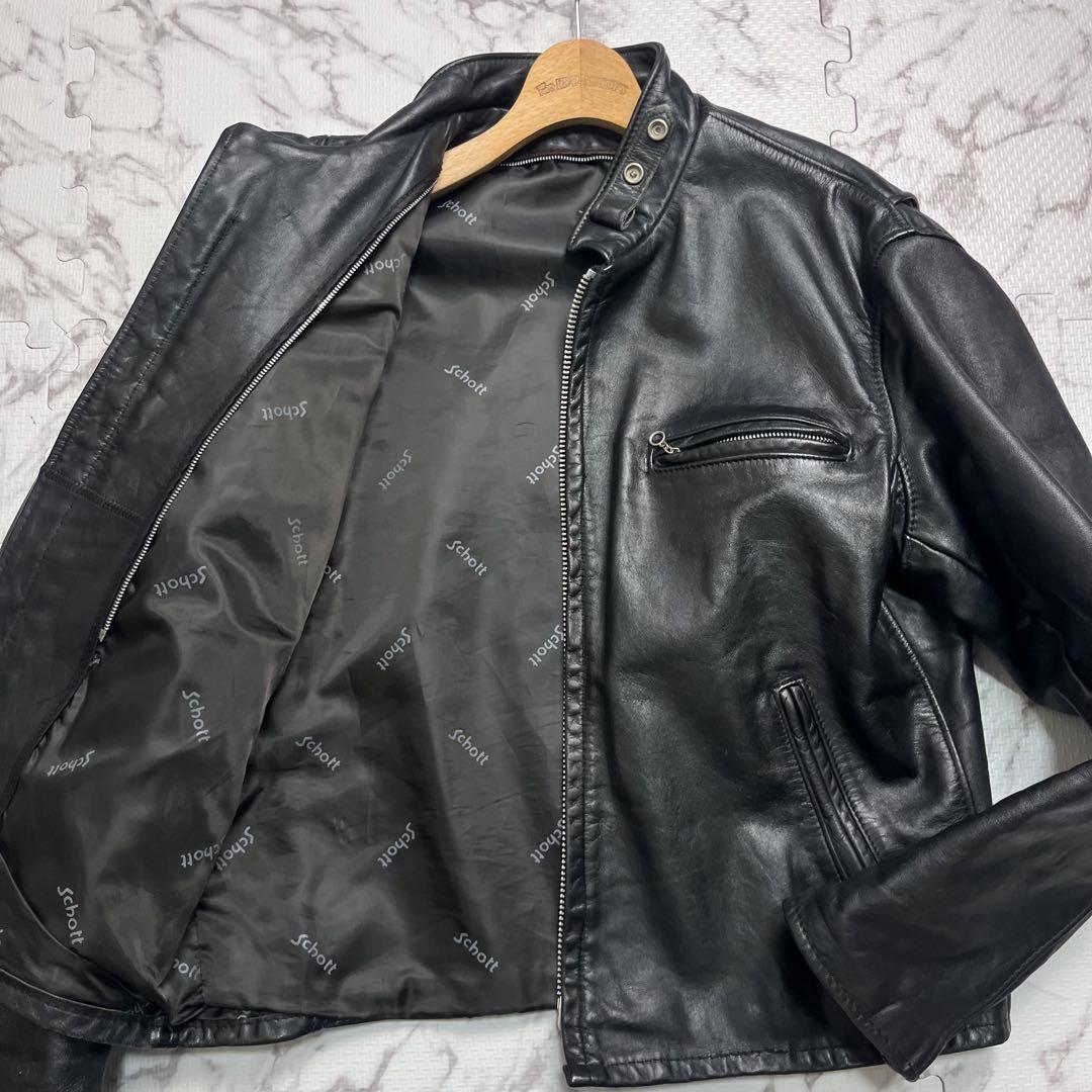 k*a様 奇跡の42size✨【米国製】schott シングルライダース 641