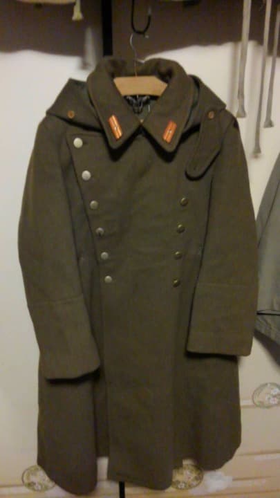 陸軍将校少佐外套　揃フード・襟章付き
