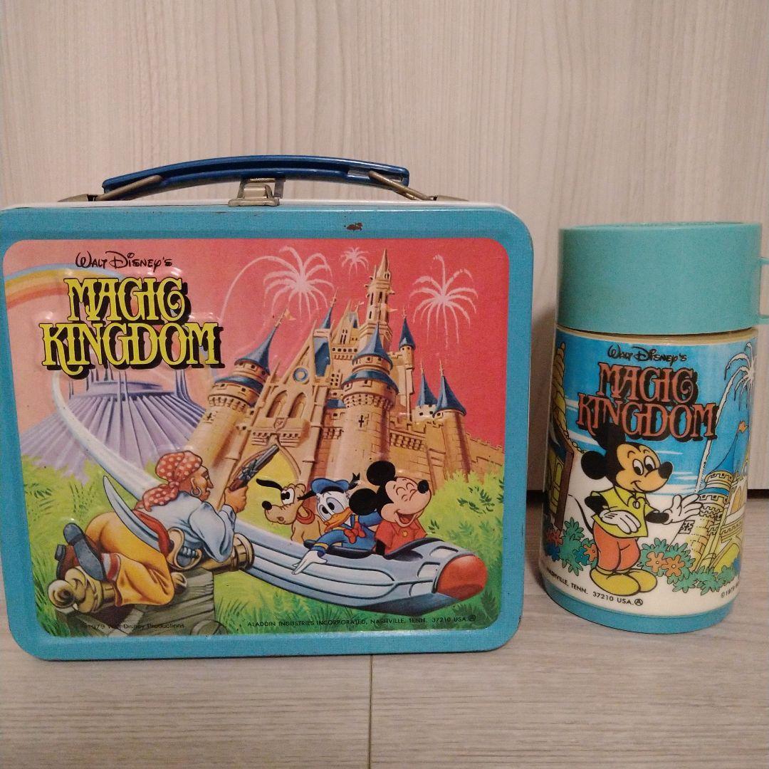 ディズニー　ブリキ　ランチトランク　Aladdin製　昭和　レトロ