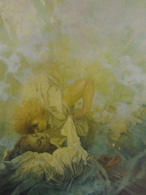 アルフォンス・ミュシャ、眠れる大地の春の目覚め、希少な画集より