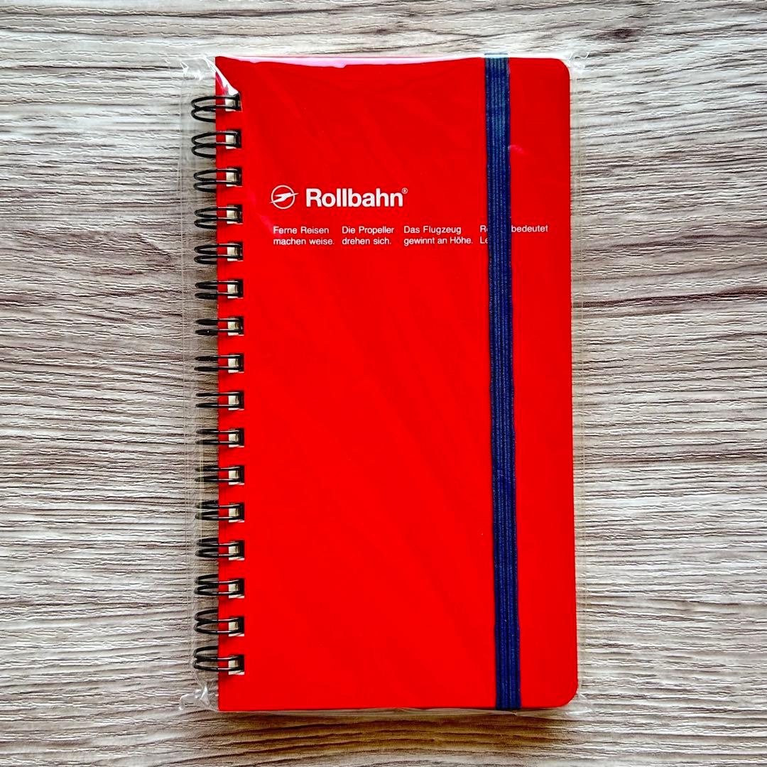 廃盤！ロルバーン ポケット付メモ スリム 赤 Rollbahn - メルカリ