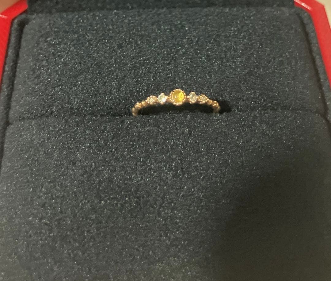 NOJESS オパール/アクアマリンピンキーリング　k10