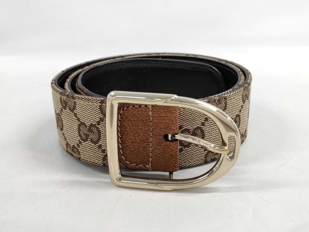 GUCCI グッチ GGキャンバス ベルト 81cm±2.5 幅4 1087