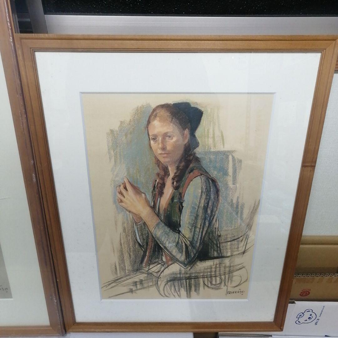 未開封】小磯良平 3枚セット 複製画 プリント 絵画 パステル 模写