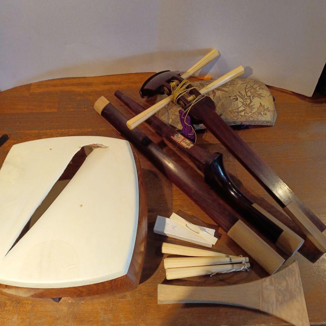 三味線　和楽器　弦楽器　地唄　三ツ折れ