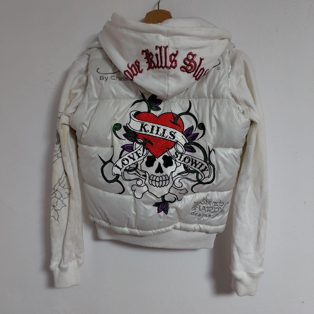 レア Ed hardy ダウンジャケット y2k 平成ギャル　訳あり