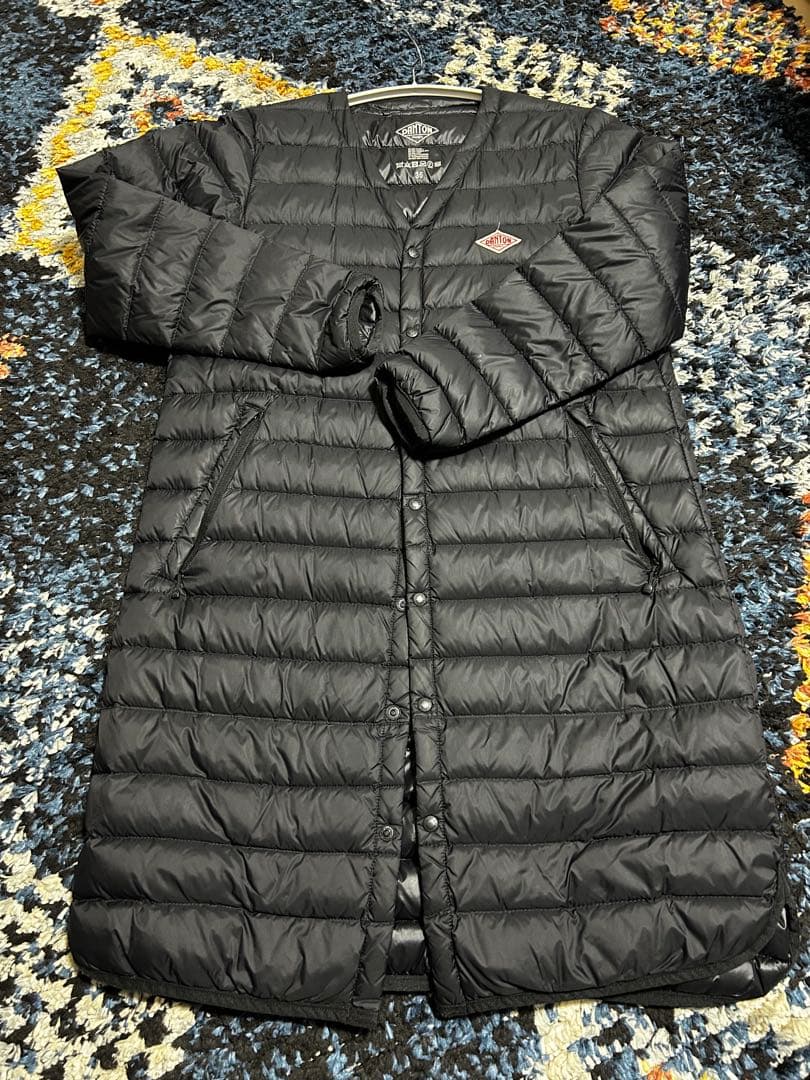 ジャケット・アウター DANTON/ V Neck Inner Down Long Jacket