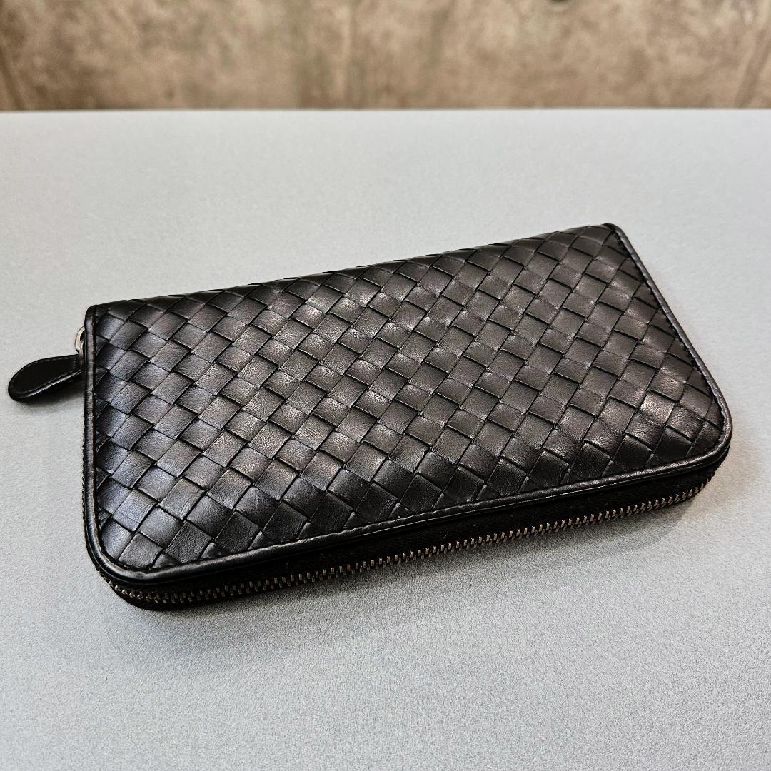 Bottega Veneta ボッテガヴェネタ 長財布 ラウンドジップ ブラック