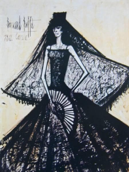 ベルナール・ビュッフェ、カルメン、希少画集画、新品額装付